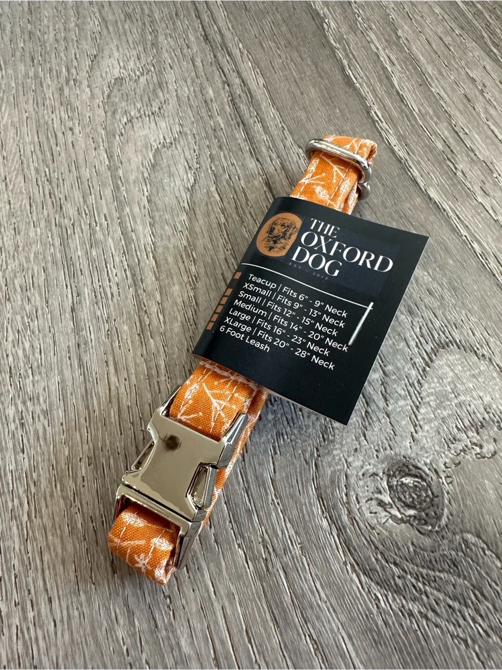 Orange Patterned Dog Collar